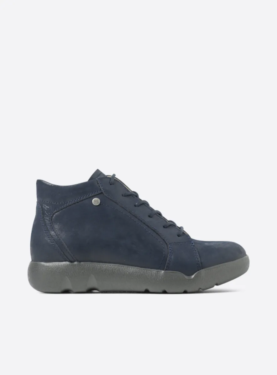 Wolky Lugana - Effekt-Leder blau Atmungsaktive Schuhe für damen