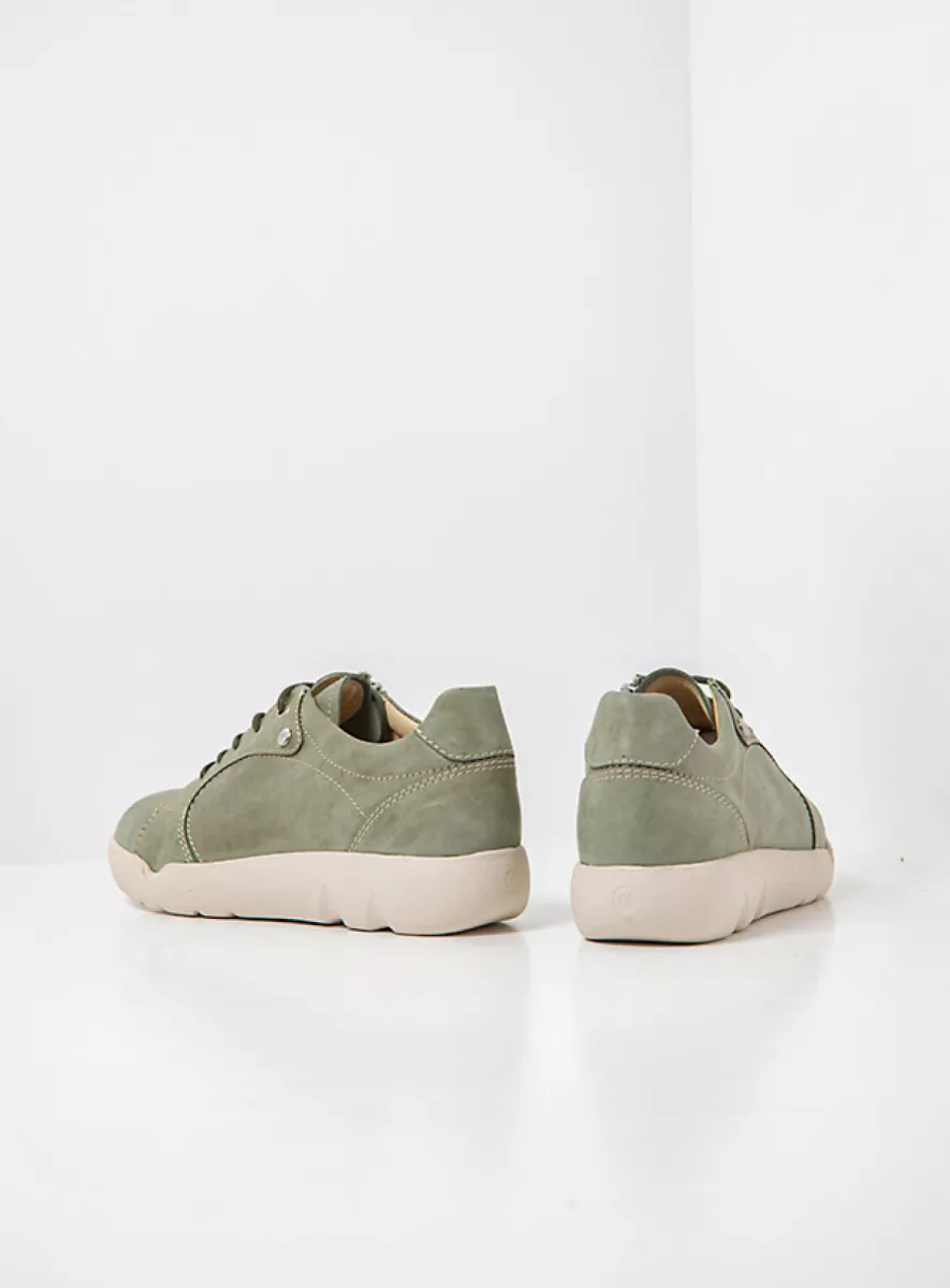 Wolky Schnürschuhe 07527 Lunvia 36701 Effekt-Leder salbeigrün