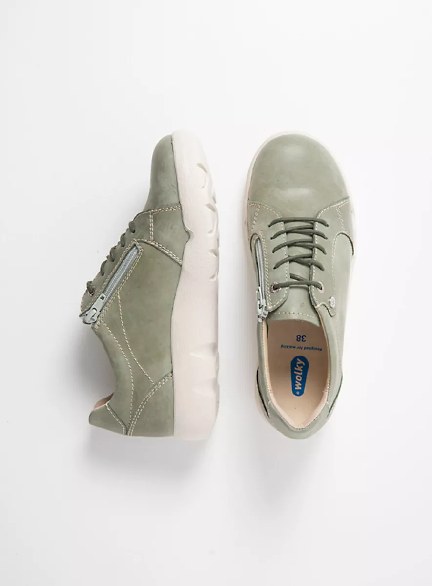 Wolky Schnürschuhe 07527 Lunvia 36701 Effekt-Leder salbeigrün