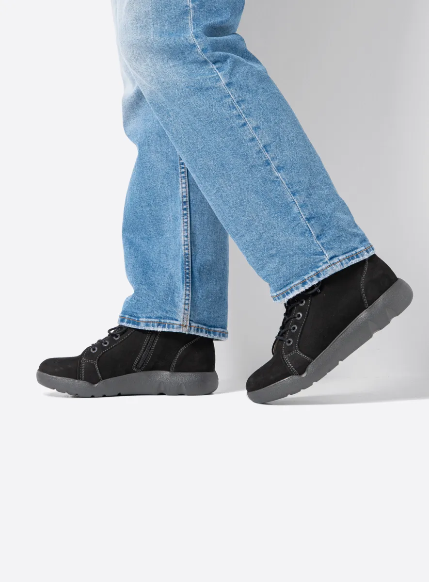Wolky Schnürschuhe 07528 Fiano 10000 Nubukleder schwarz