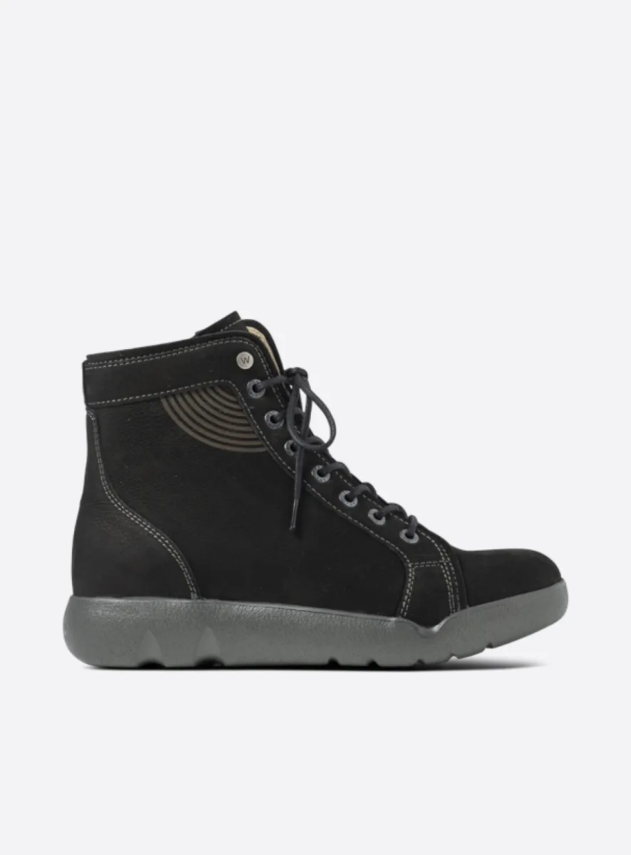 Wolky Fiano - Nubukleder schwarz Atmungsaktive Schuhe für damen