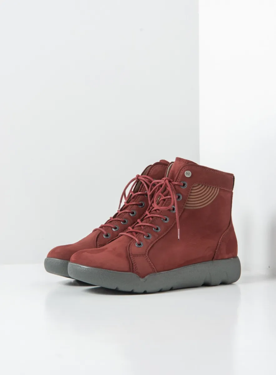Wolky Fiano - Nubukleder bordeauxrot Atmungsaktive Schuhe für damen