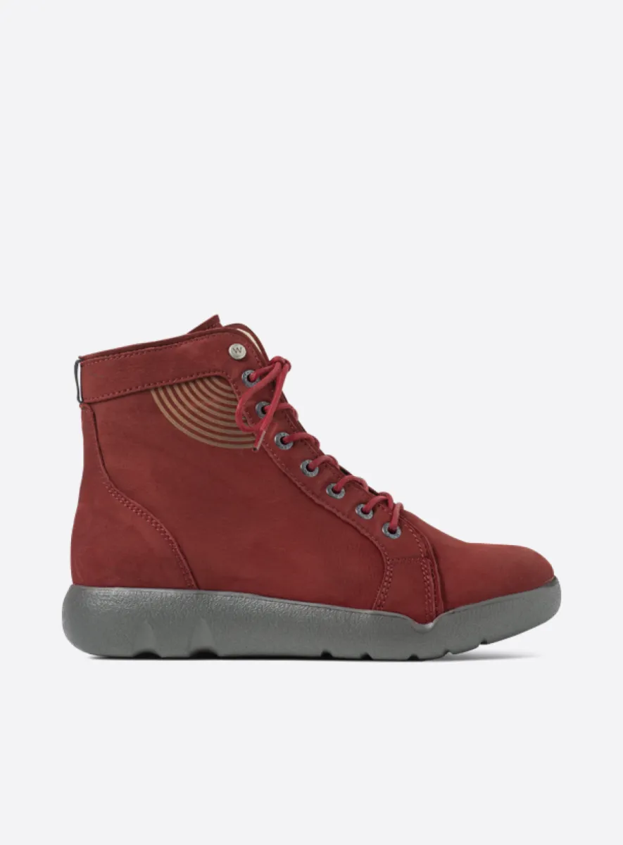 Wolky Fiano - Nubukleder bordeauxrot Atmungsaktive Schuhe für damen