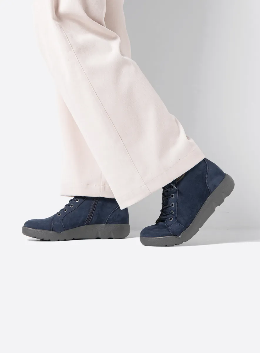 Wolky Schnürschuhe 07528 Fiano 10800 Nubukleder blau