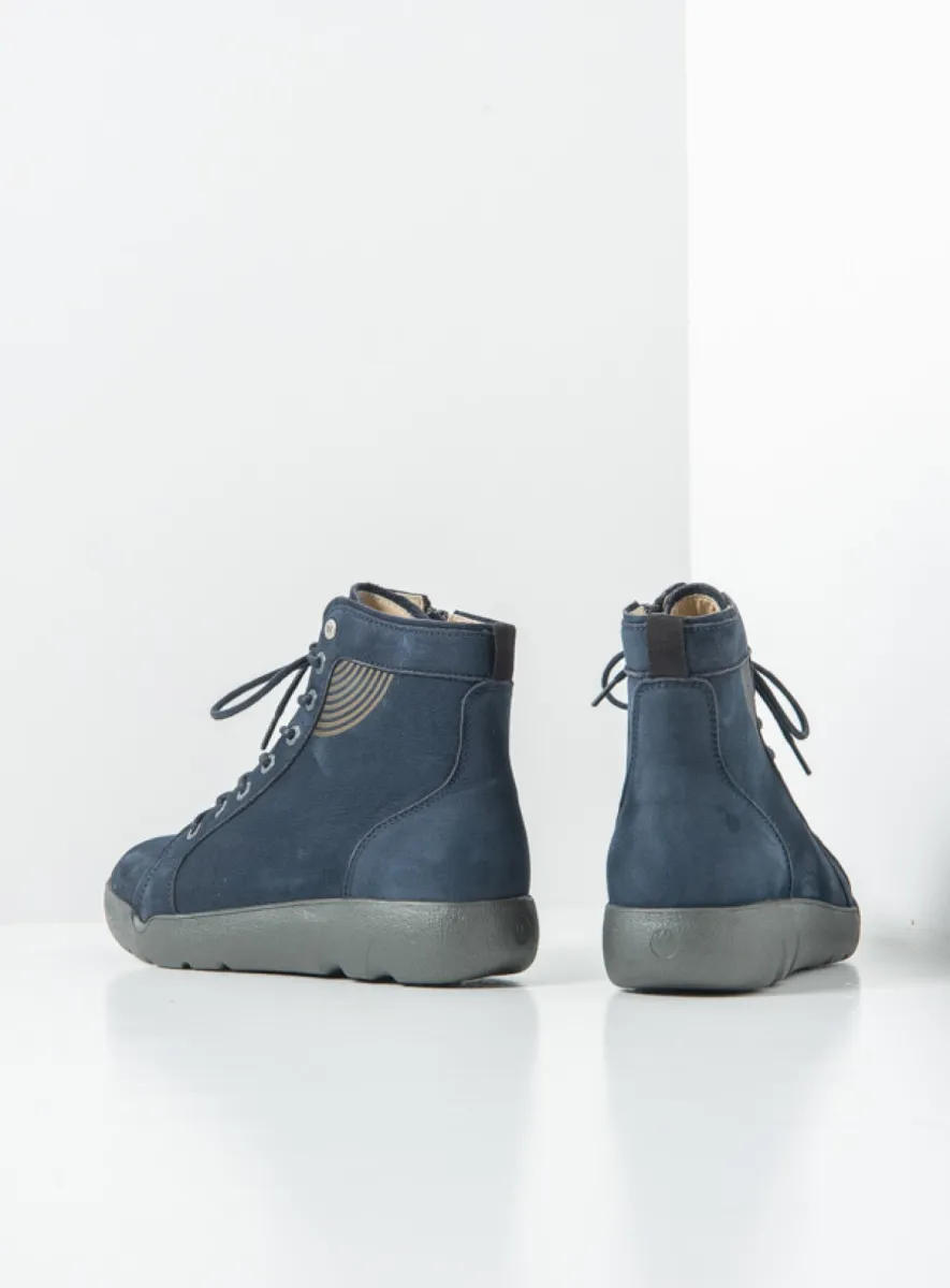 Wolky Schnürschuhe 07528 Fiano 10800 Nubukleder blau