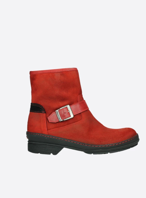 wolky bikerboots 07641 nitra 45505 donkerrood suede