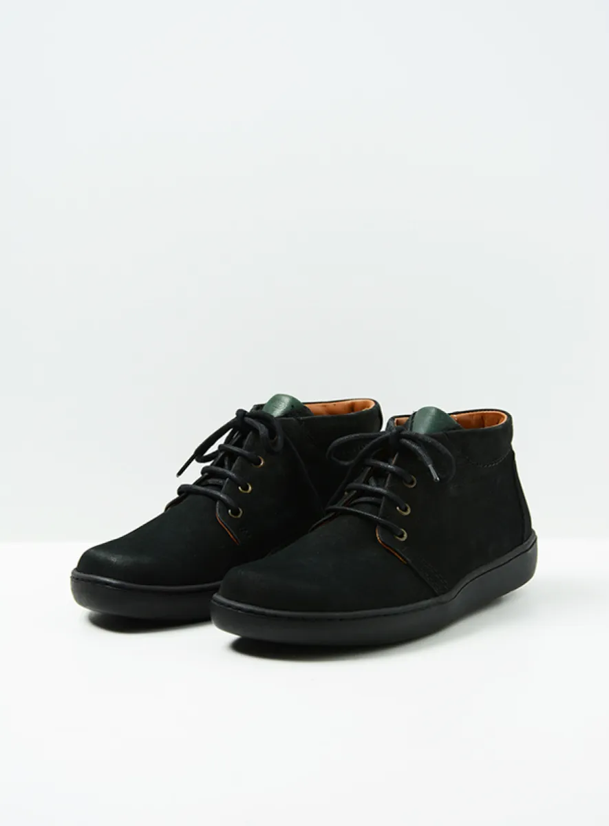 Wolky Kansas Lady - Nubukleder schwarz Schnürschuhe für damen