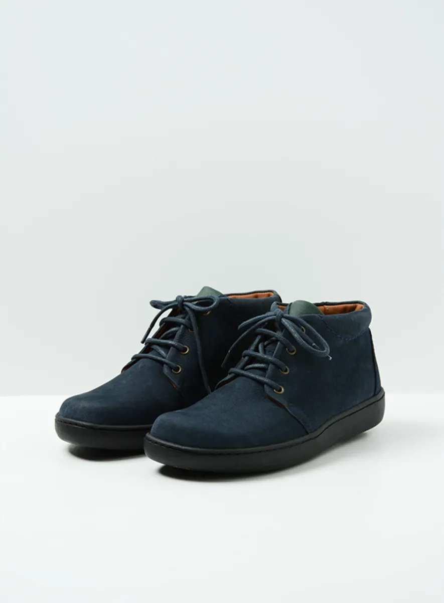Wolky Kansas Lady - Nubukleder blau Schnürschuhe für damen