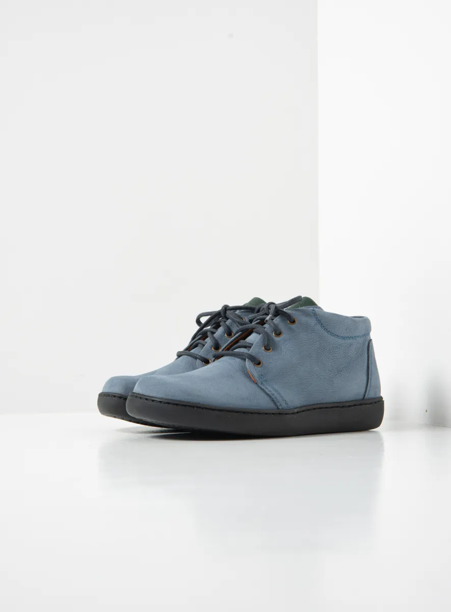 Wolky Hohe Schnürschuhe 08100 Kansas Lady 11840 Nubukleder jeansblau