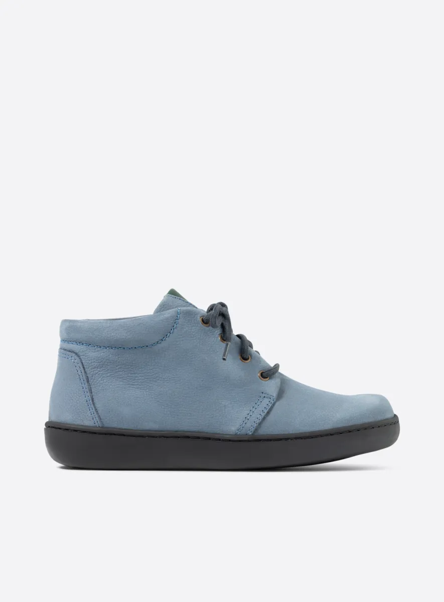 Nubukleder jeansblau