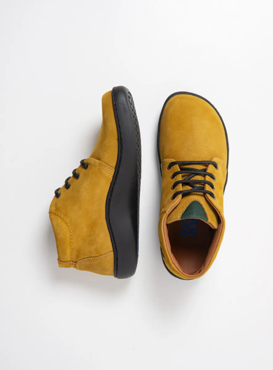 Wolky Hohe Schnürschuhe 08100 Kansas Lady 11940 Nubukleder senfgelb