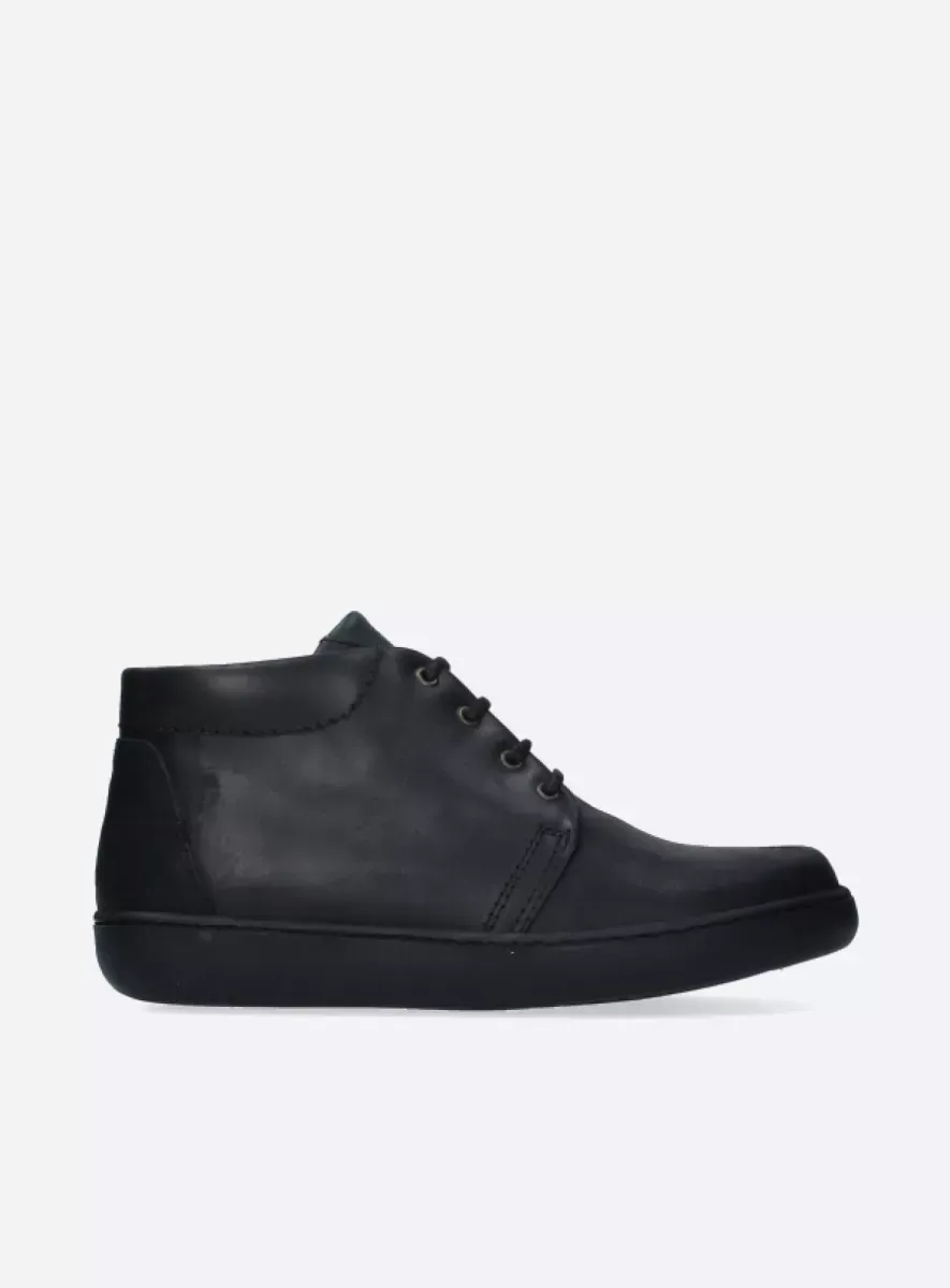 gefettetes Leder schwarz