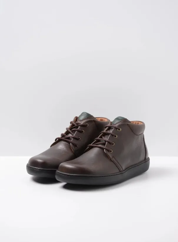 Wolky Hohe Schnürschuhe 08100 Kansas Lady 50300 gefettetes Leder braun