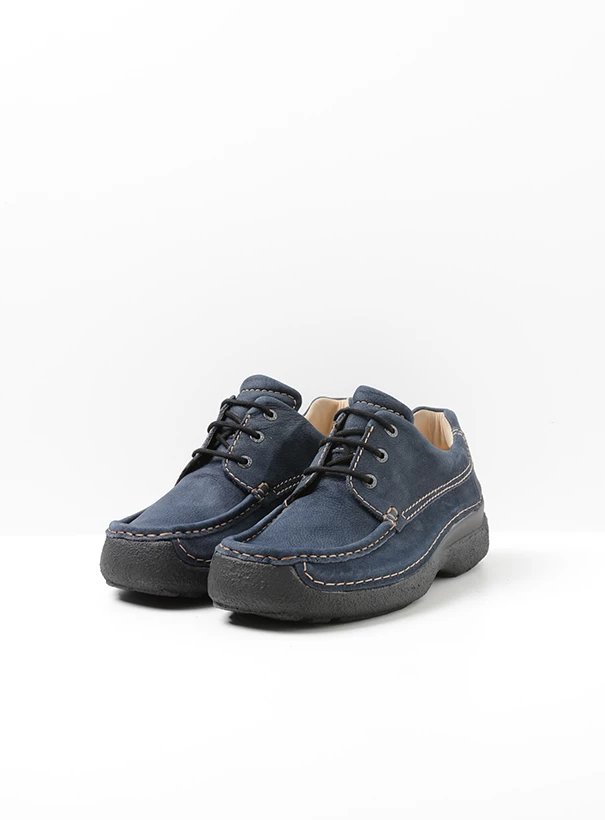 wolky komfortschuhe 09201 roll shoe men 11800 nubukleder blau front