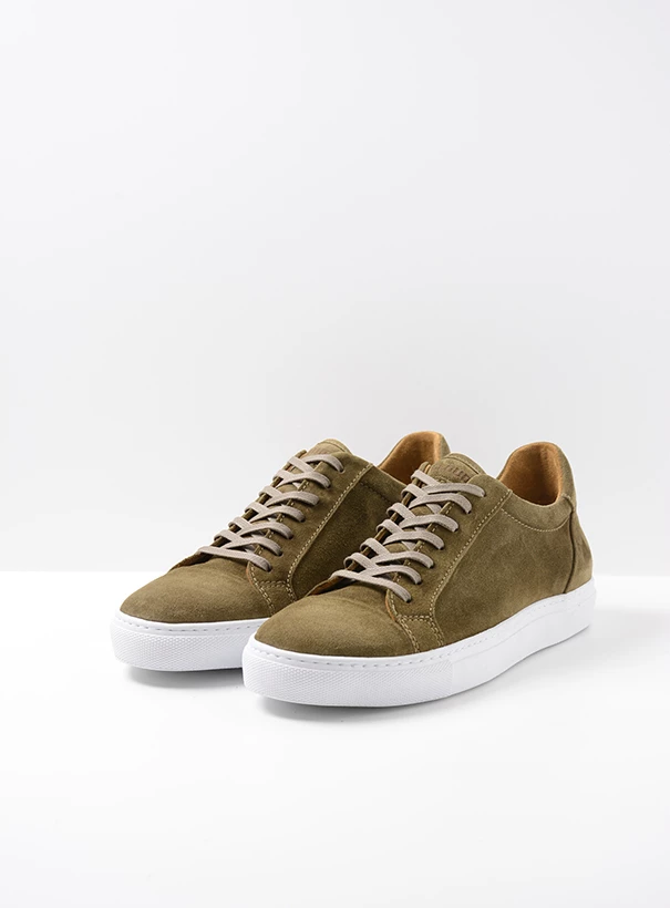 wolky sneakers 09483 forecheck 40150 veloursleder dunkel taupe front